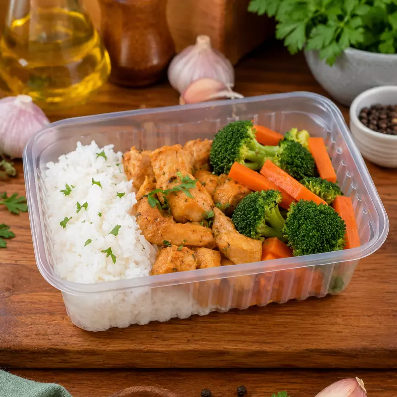 Frango, Arroz e Mix de Legumes