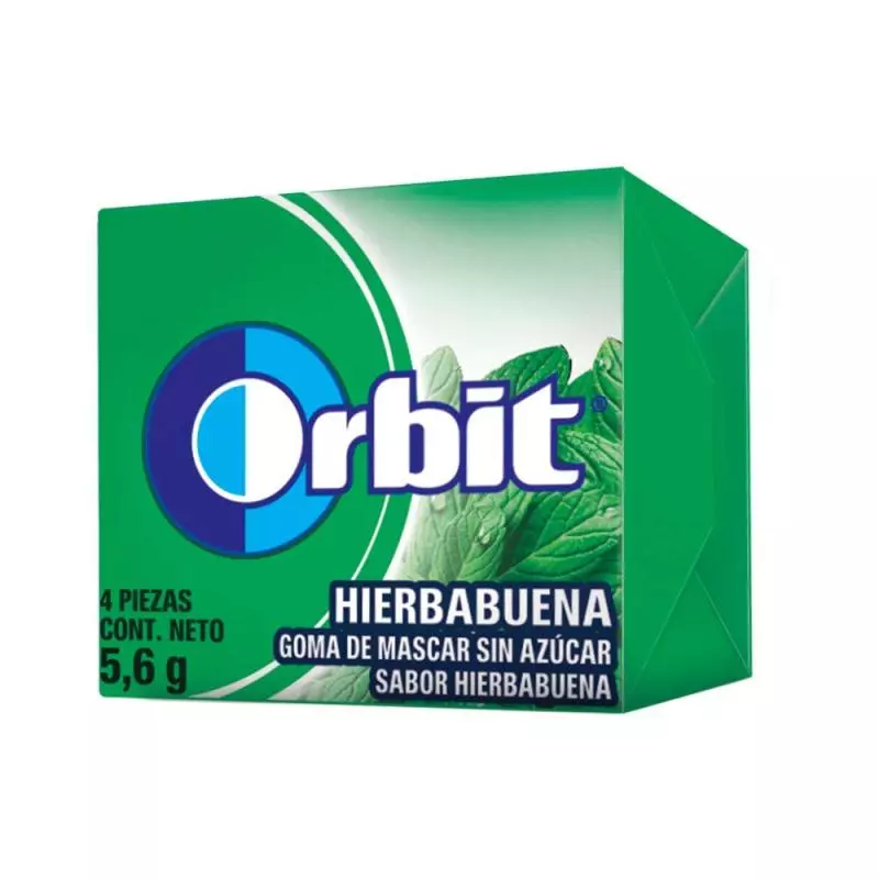 Goma de mascar orbit hierbabuena x40