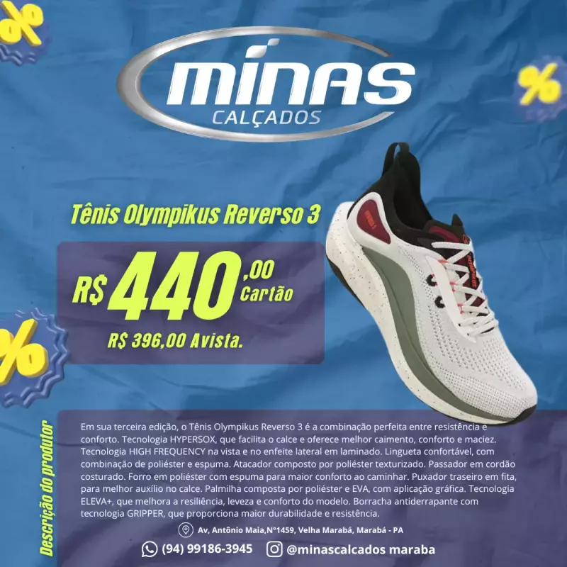 Tênis Olympikus Reverso 3 RF:43202