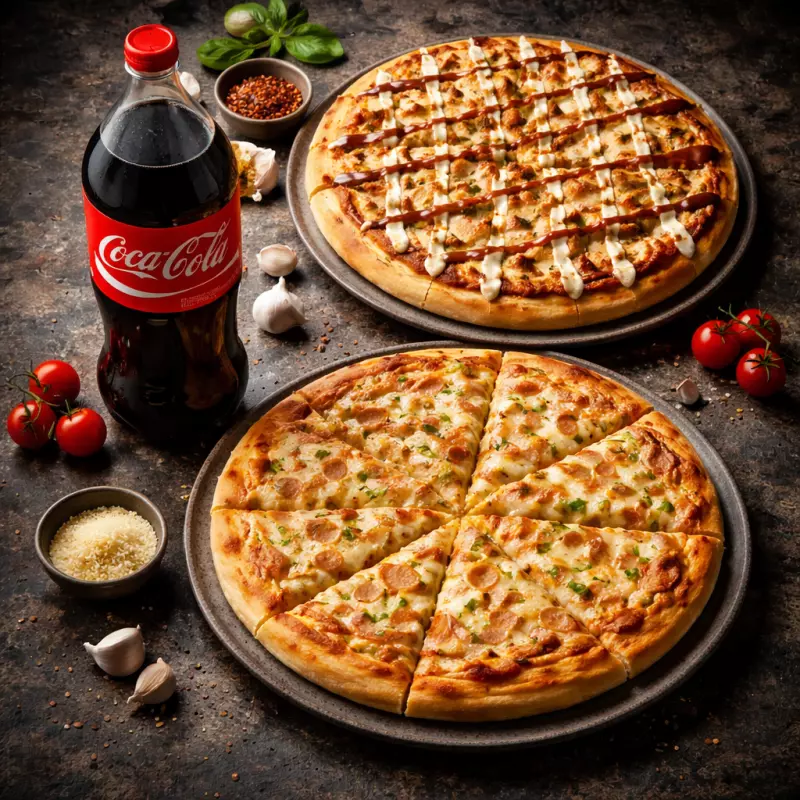 PIZZA FAMILIAR X2+COCA COLA 2L