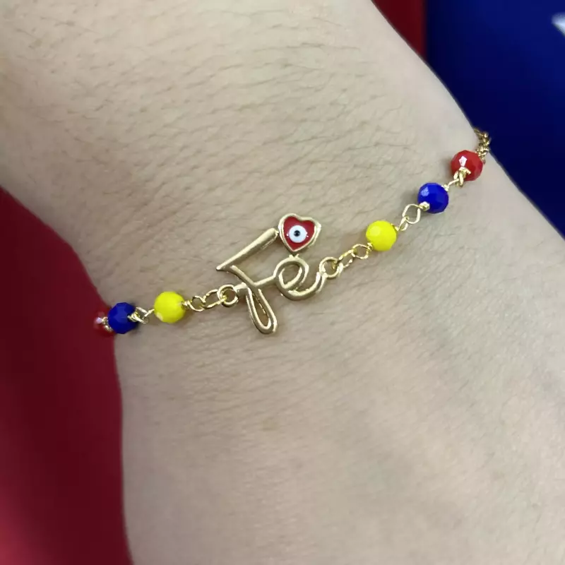 Pulsera Fé ojo turco