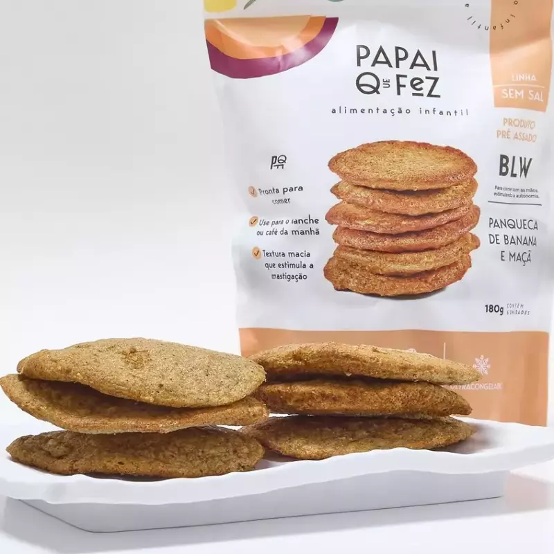 Panqueca de Banana e Maçã +8m