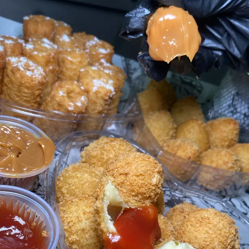 PROMOÇÃO COXINHA+BOLINHO+CHURROS+REF