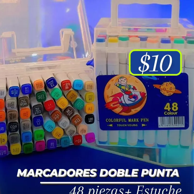 Marcadores doble punta