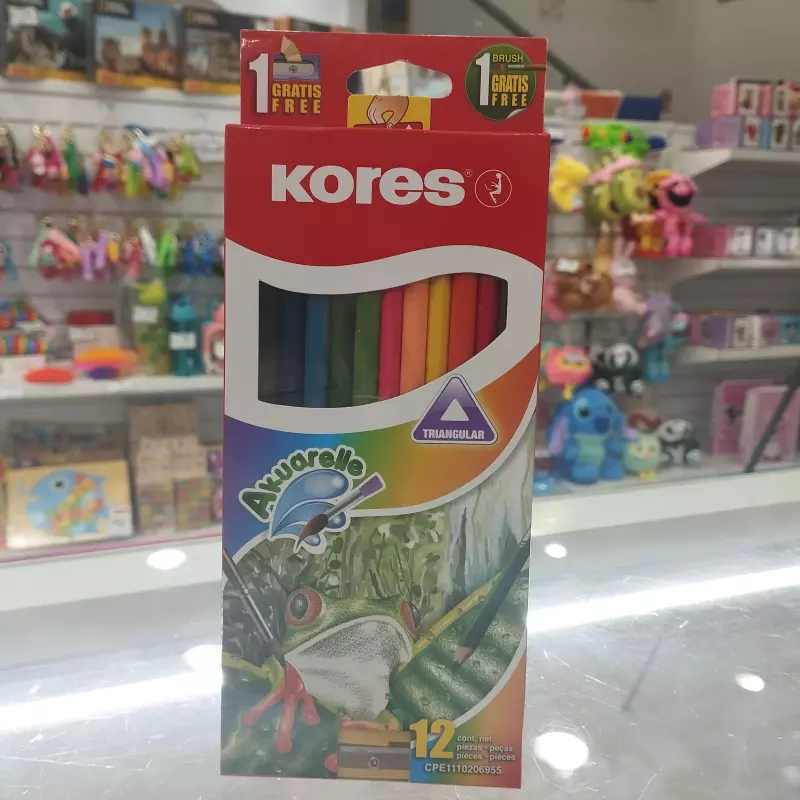 Lápices acuarelables 12 piezas kore
