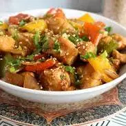 Cubinhos de Filé Suino com aipim