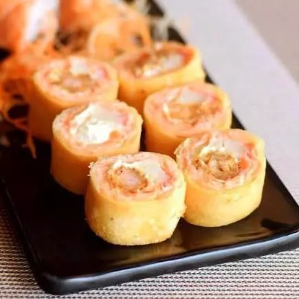 Hot Philadelphia Salmão e Camarão.