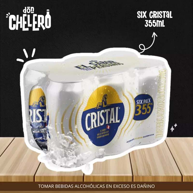 SIX CRISTAL 355 ML. LATA