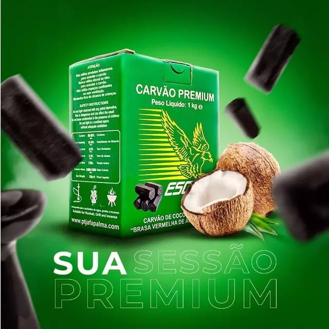 CARVÃO ESCAPE CAIXA 1KG