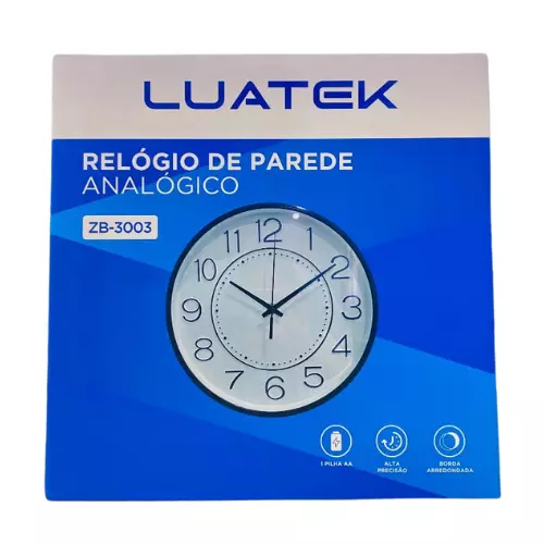 RELOGIO DE PAREDE LUATEK ZB-3003