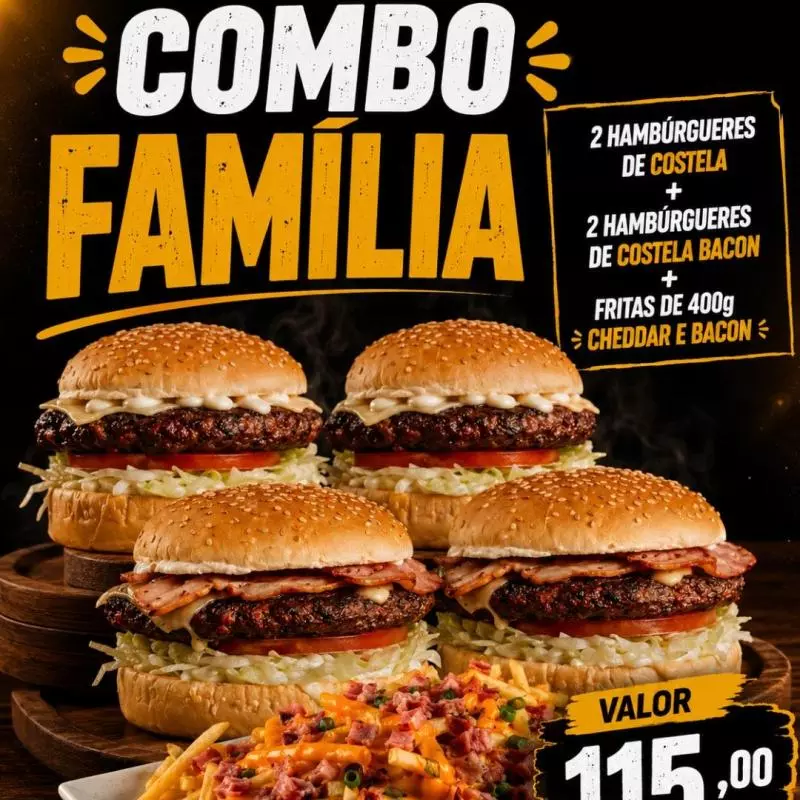 2GB COSTELA+2GB COSTELA BACON+FRITAS