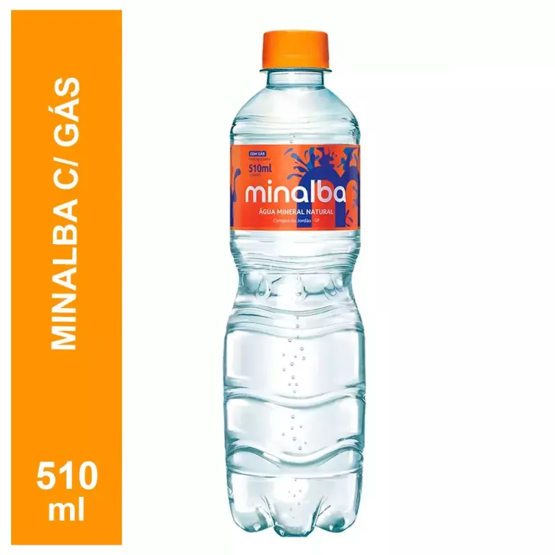 ÁGUA MINALBA COM GÁS 510ml