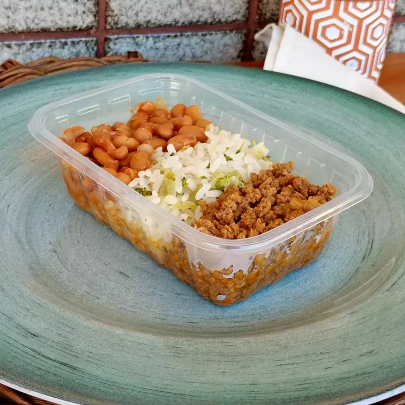 Mounjaro carne moída,feijão,arroz