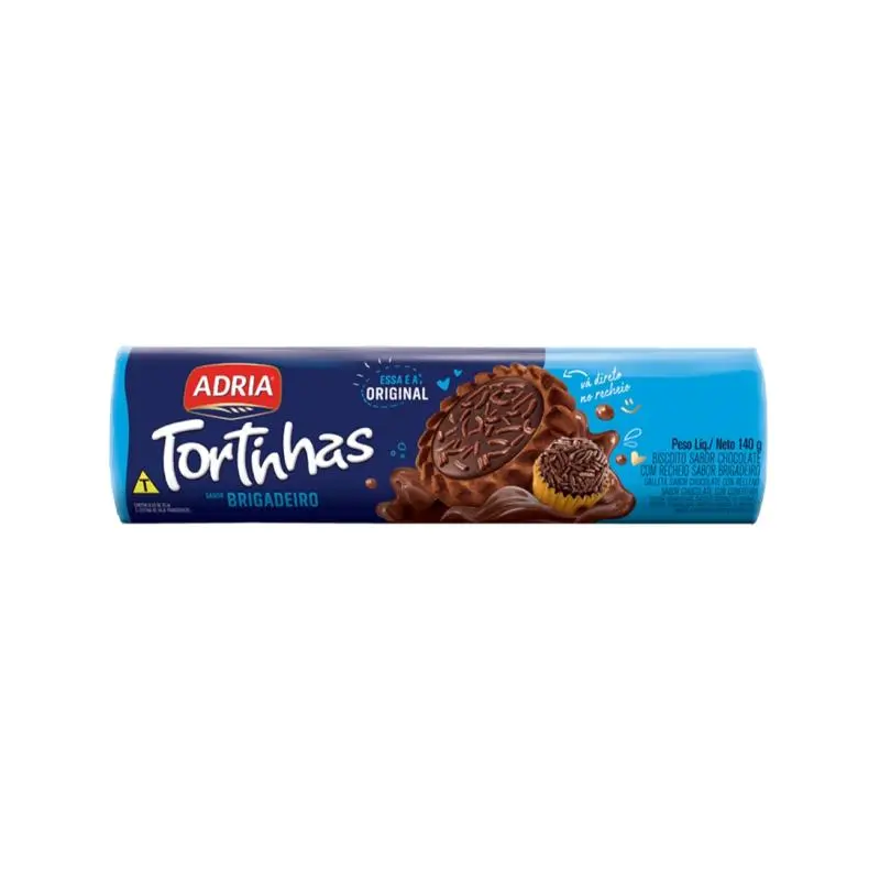 Bolacha tortinhas sabor brigadeiro