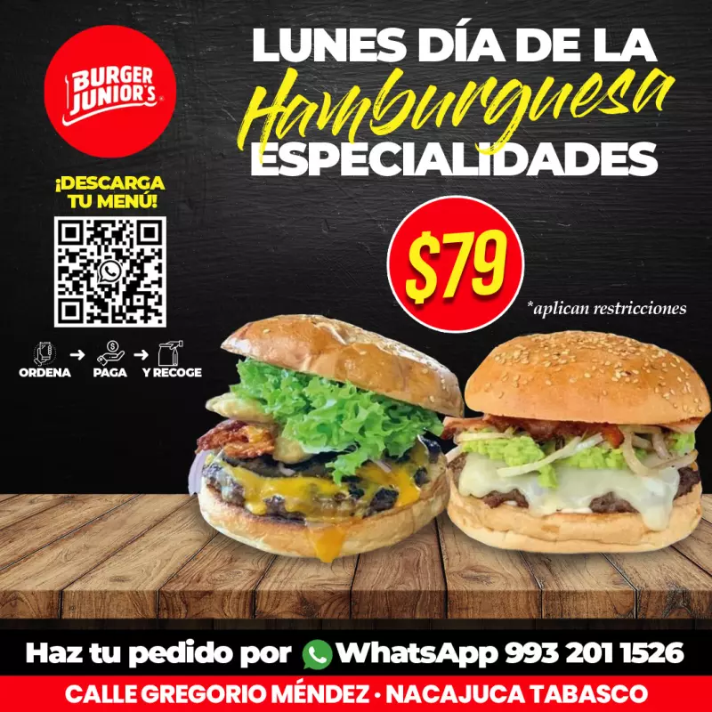 LUNES DIA DE LA HAMBURGUESA