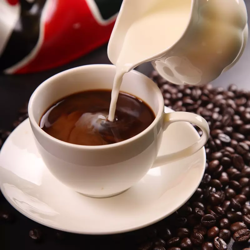Xícara de café com leite