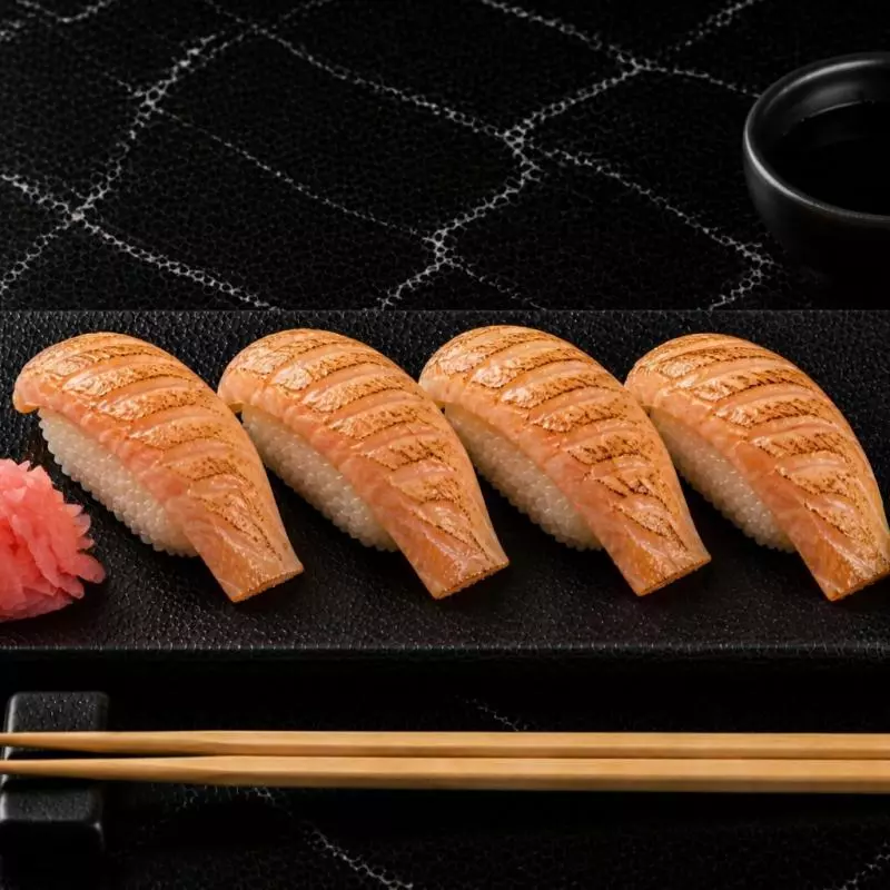 Nigiri de Salmón Flambeadox4
