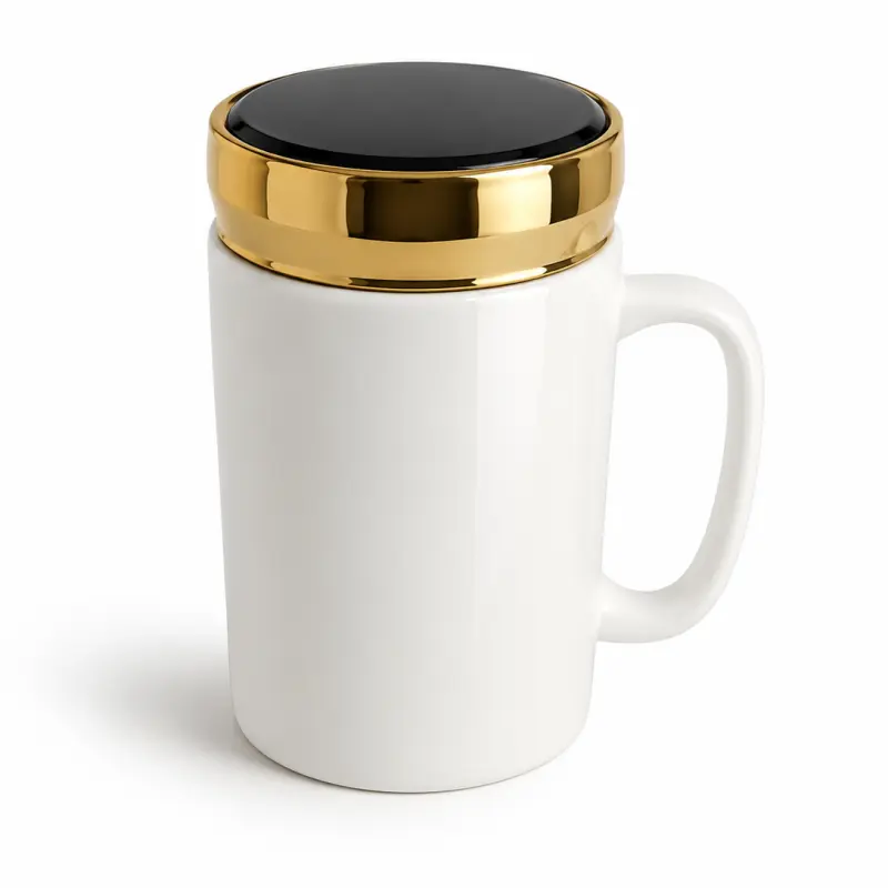 Vaso térmico tapa espejo blanco