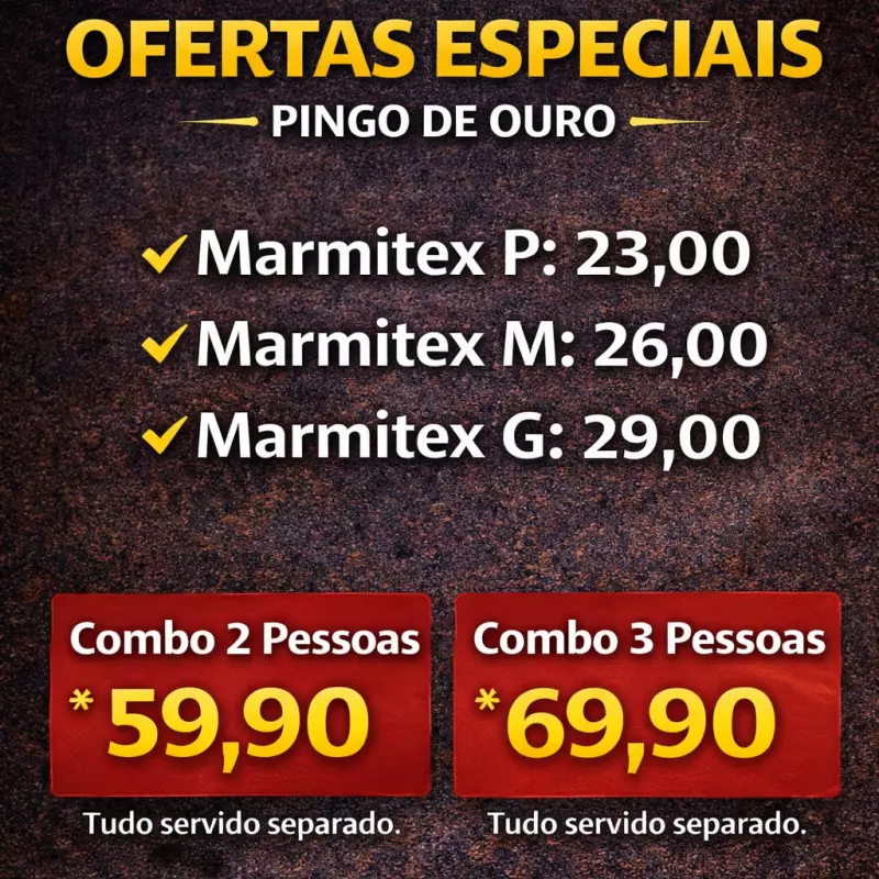 Combo Pra Tres (Bem Servido)