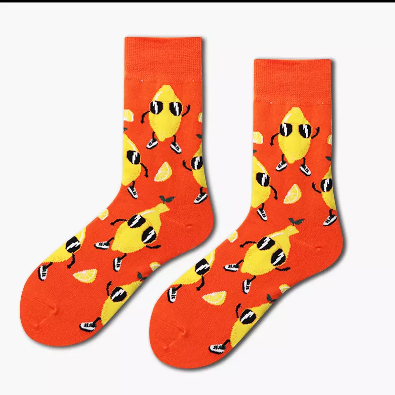 Meia Temática Limão com Oculos