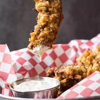 Fingers de pollo con salsa (grandes)