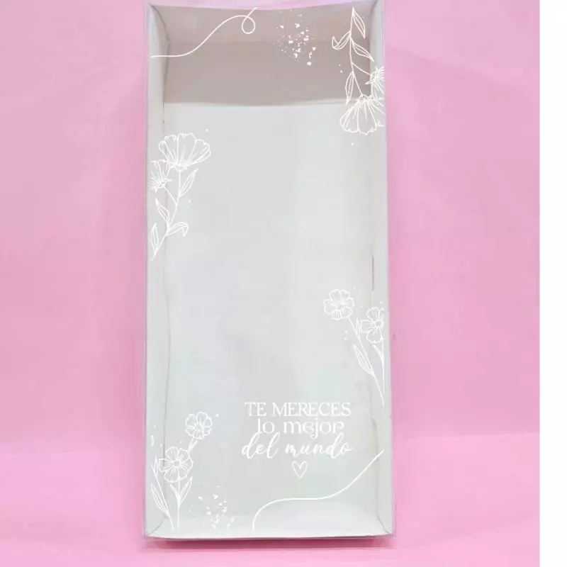 caja rectang tapa actato estampada