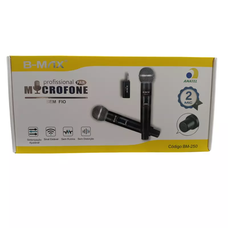 MICROFONE DUPLO S/FIO BM-250