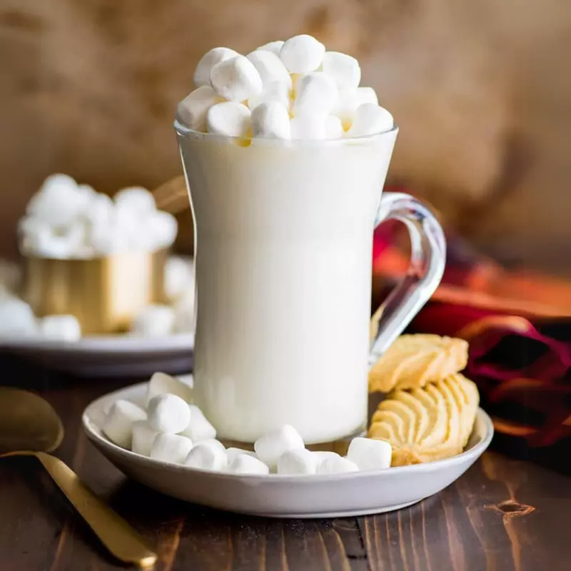 Chocolate blanco con malvaviscos