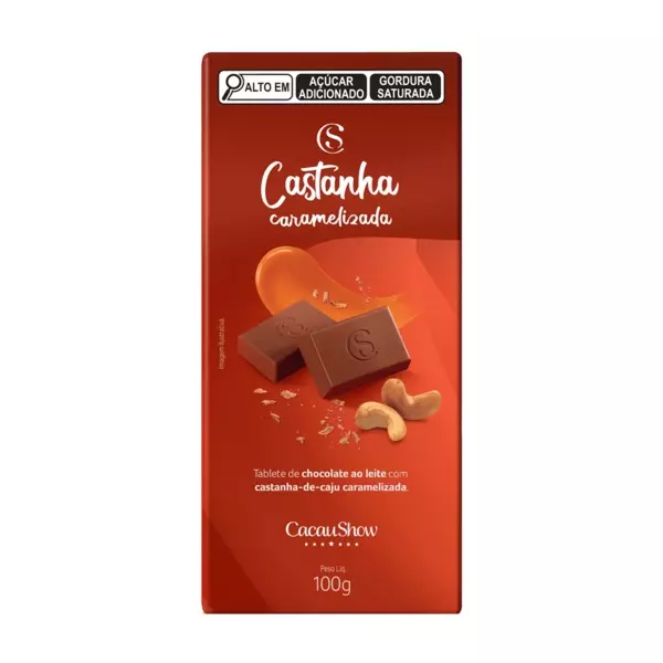 Tablete ao Leite Castanha Caju 100g