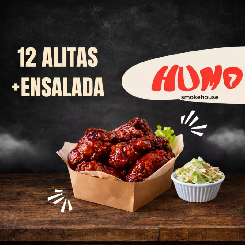 12 ALITAS+ ENSALADA