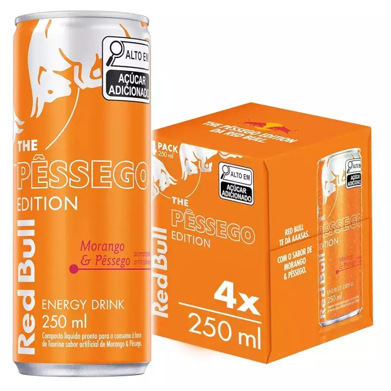 Red Bull Pêssego e morango 250ml C/4