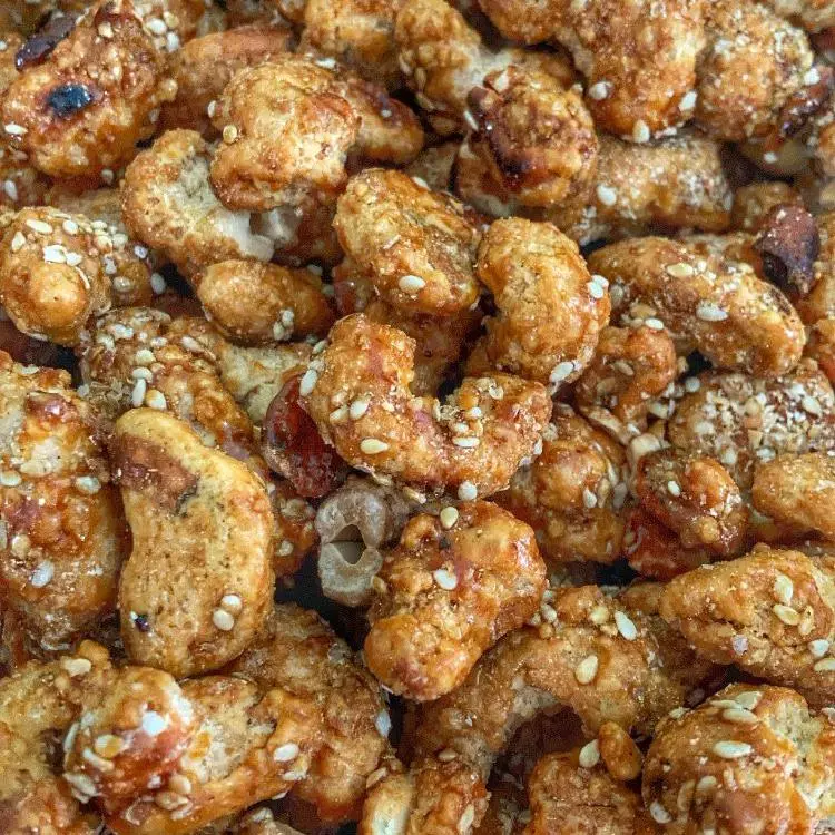 Castanha de caju caramelizada