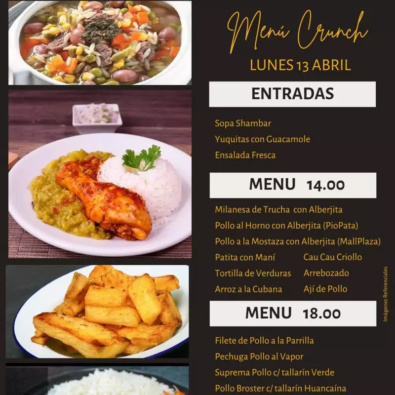 Menú 18.00 soles