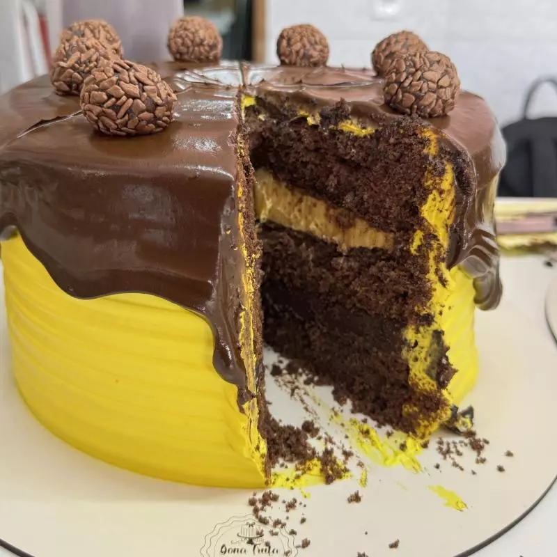 Fatia maracujá com chocolate