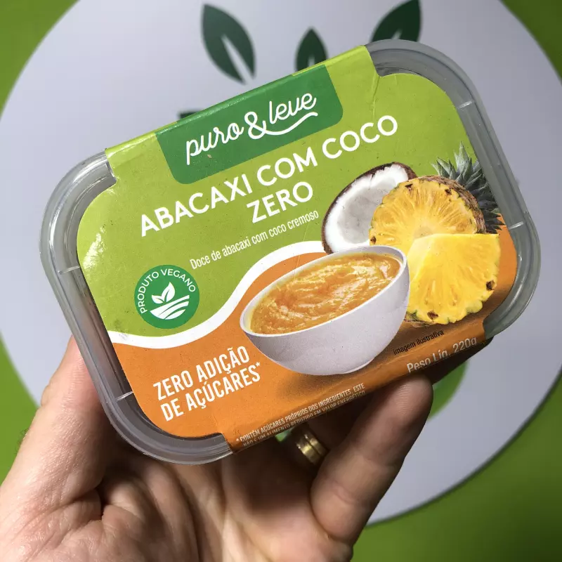 Doce de abacaxi com coco Puro & Leve