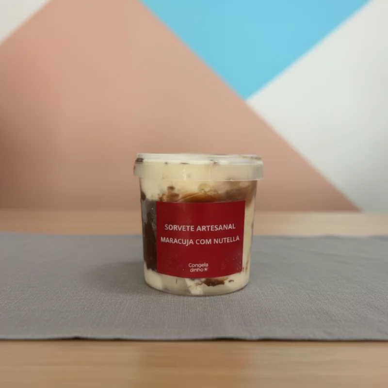 Sorvete Maracujá com Nutella