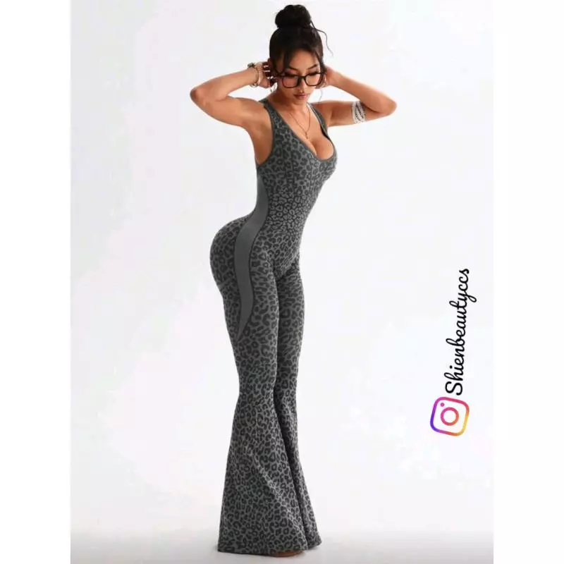 Braga Animal print Bota Ancha Gris