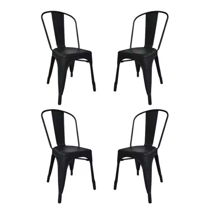 Pack de 4 sillas Tolix negro