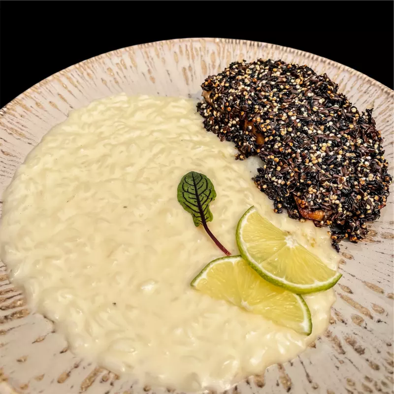 Salmón con Risotto al Limone