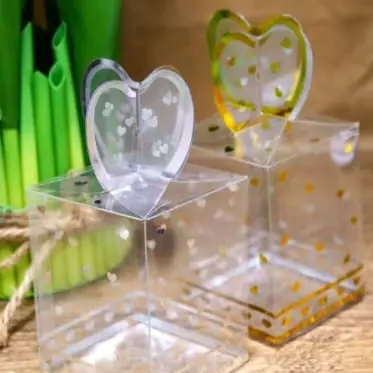 Caja acetato corazon