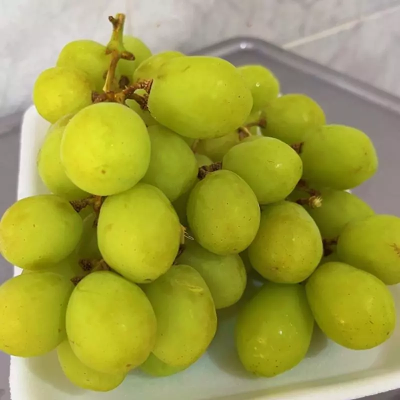 Uva verde doce e sem semente