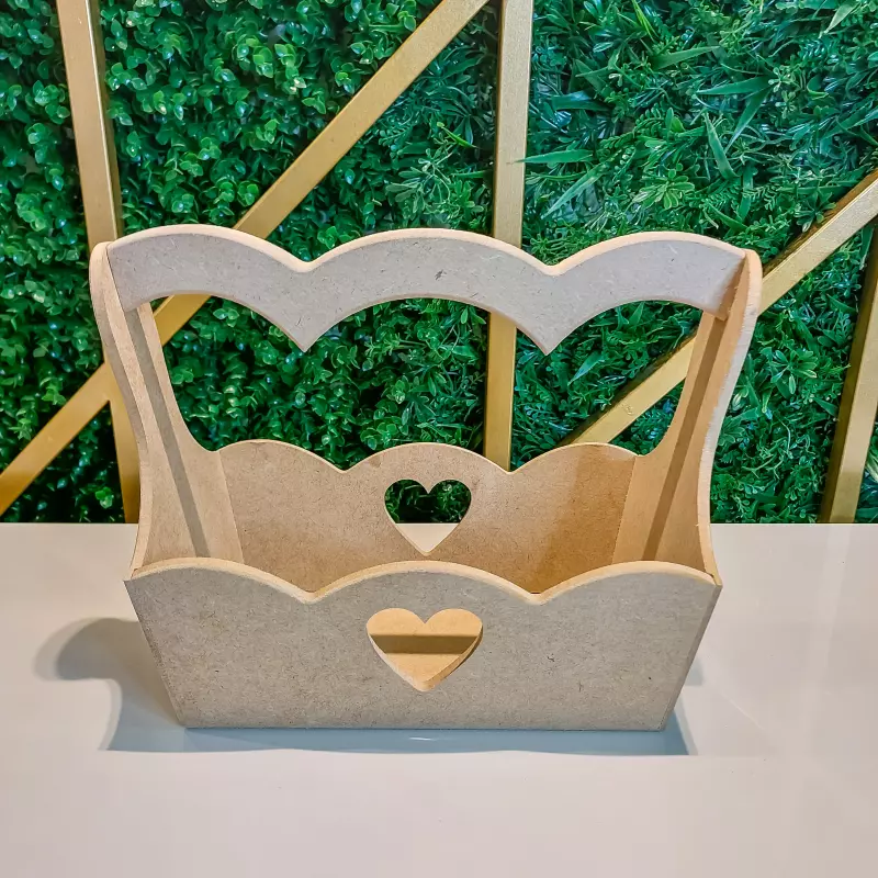 Cesta Coração MDF - COD: 24685