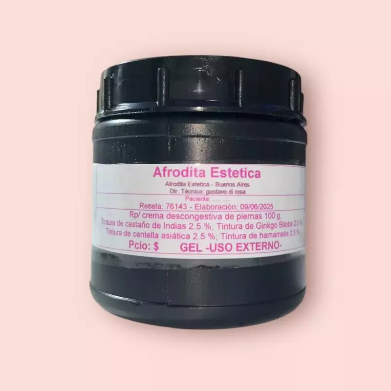 Crema descongestiva de piernas