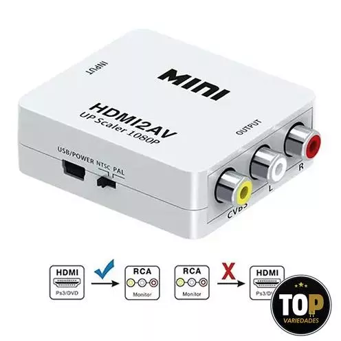 Conversor HDMI para AV RCA 1080P