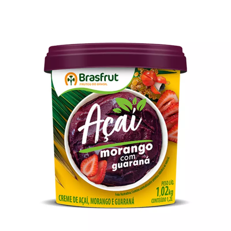 Açaí com Morango 1,02kg Brasfrut