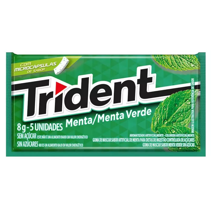 Chiclete Trident sabor Menta 8g