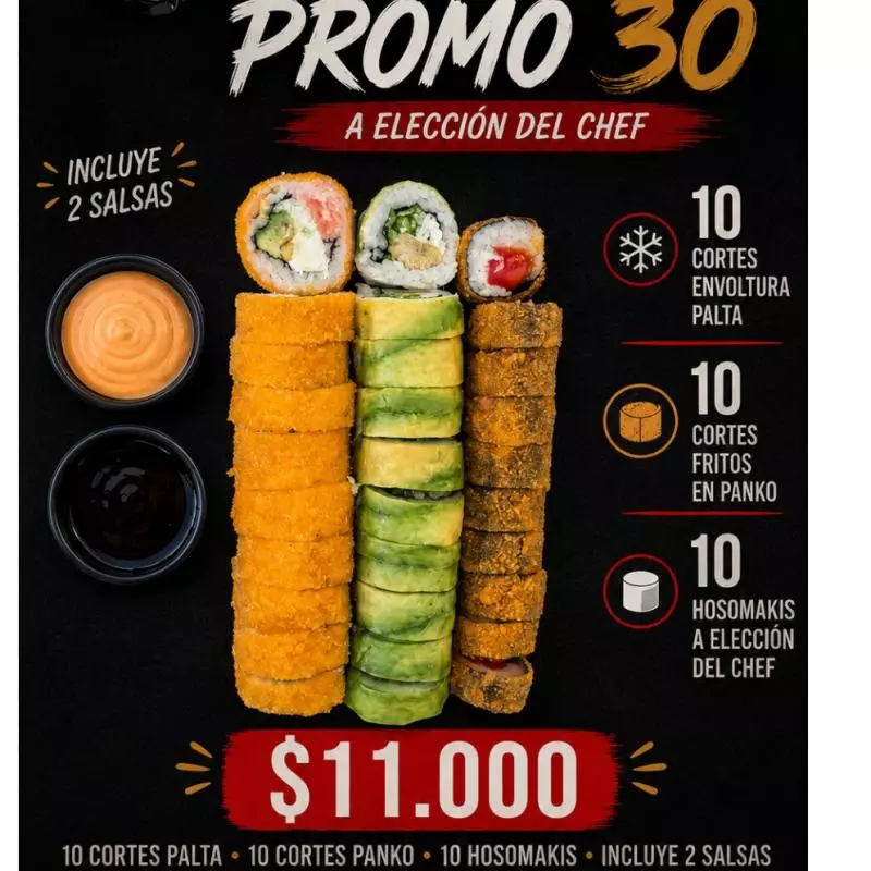30 Piezas a Elección del Chef 🍣