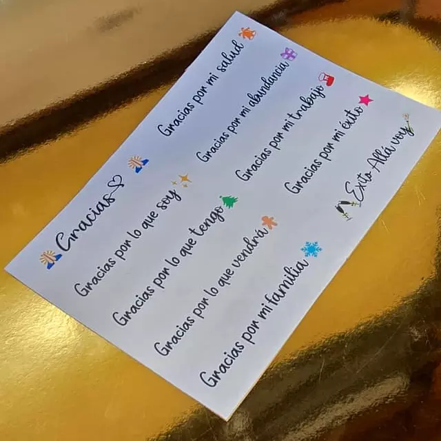 Sticker dtf uv x10 Gratitud