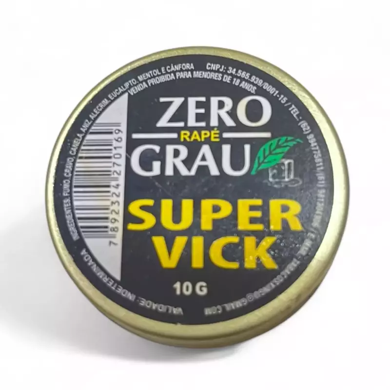 Rapé Zero Grau super vick 10g