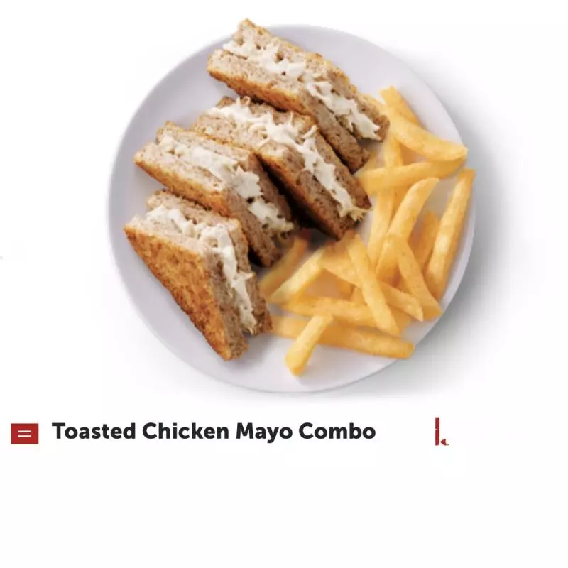 Kids toasted chicken mayo